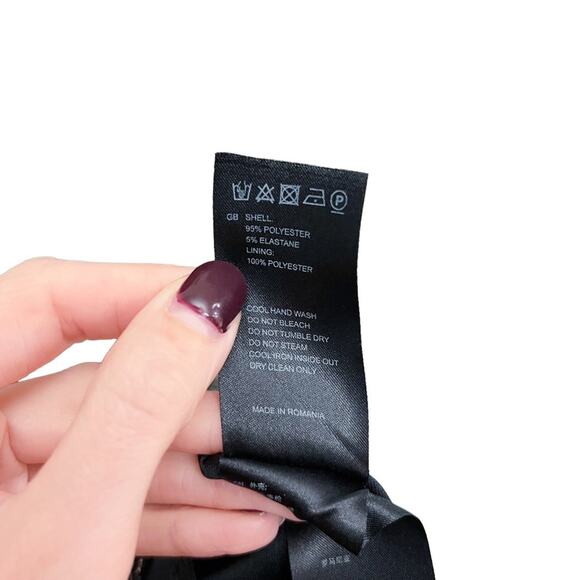 Reiss Black‎ Lace Overlay Bodycon Ruched Mini Dress Size 2 - Picture 14 of 15